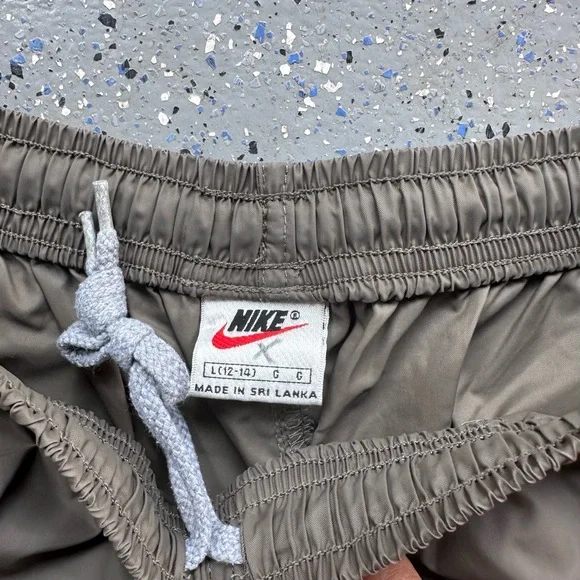 Nike Mens Track Pants Large Khaki Brown Vintage 90s Streetwear Casual - Picture 6 of 6